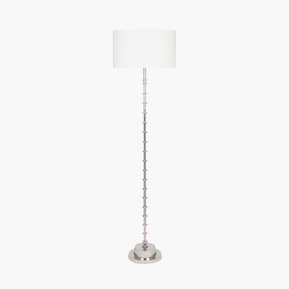 Almas Silver Metal Floor Lamp Base