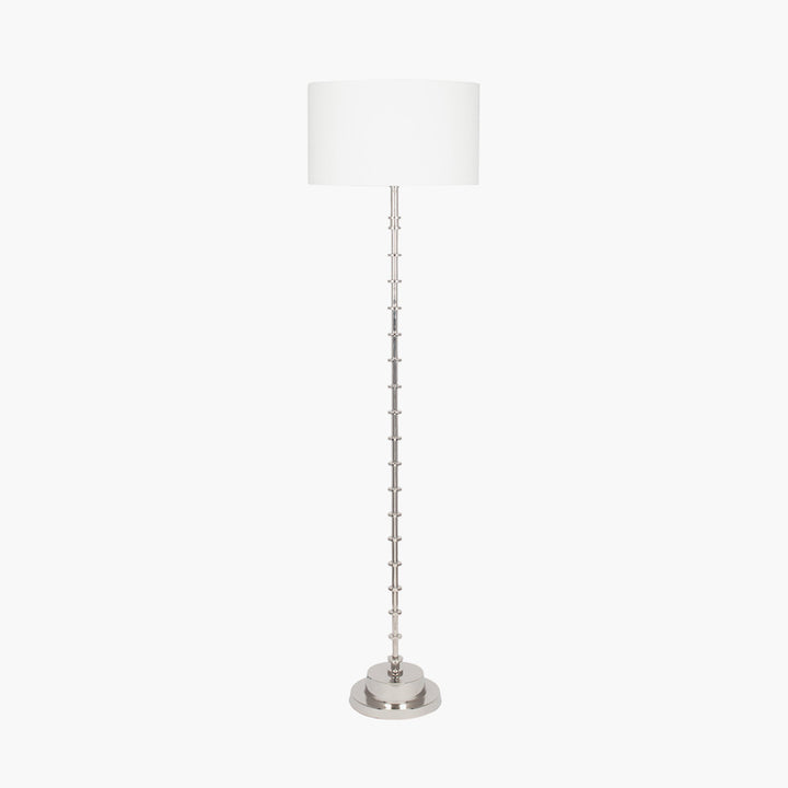 Almas Silver Metal Floor Lamp Base