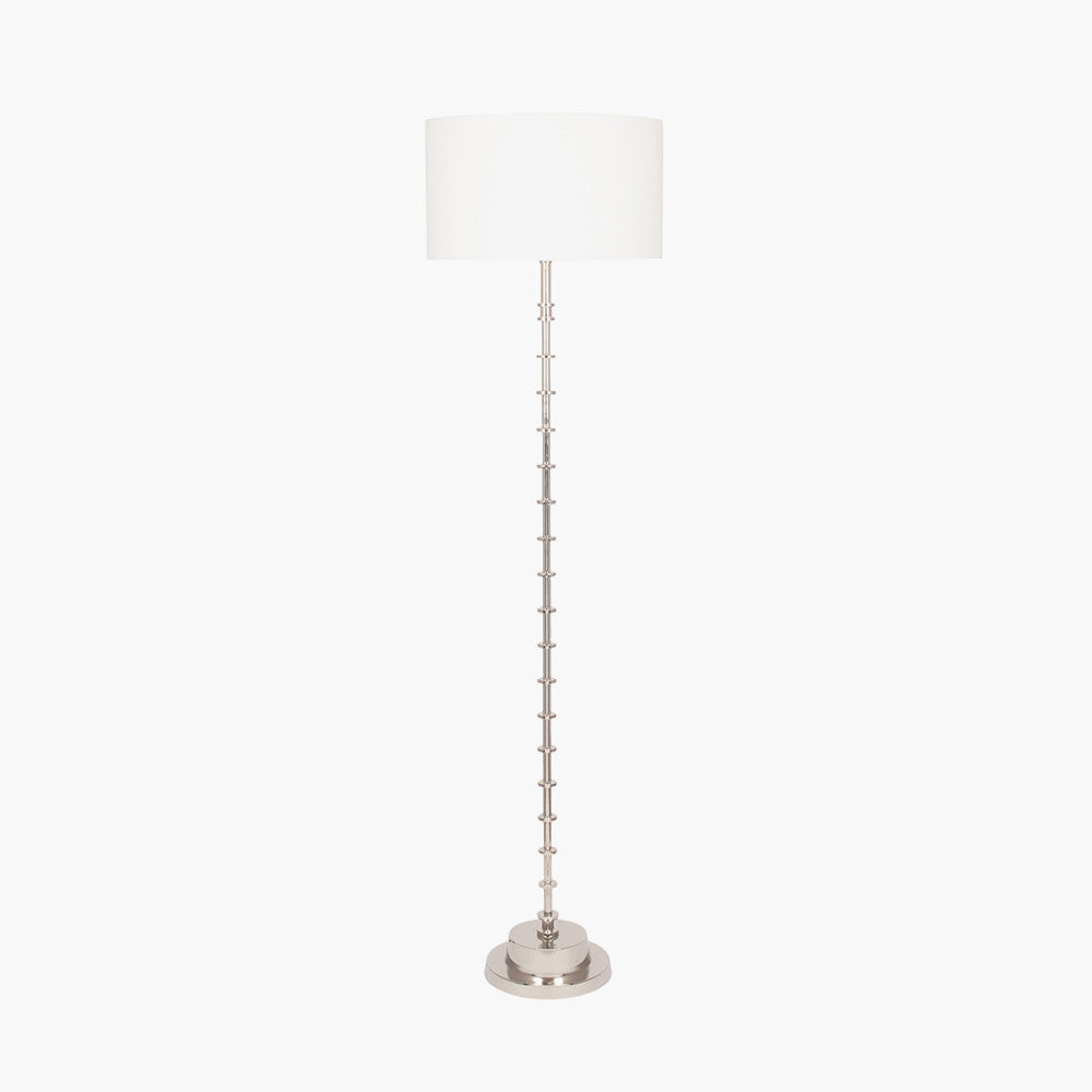 Almas Silver Metal Floor Lamp Base