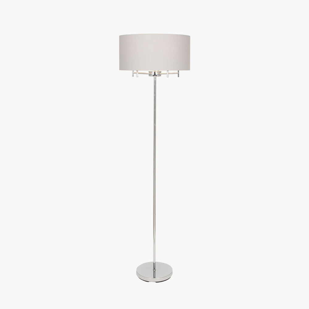 Plaza Silver 5 Light Metal Floor Lamp