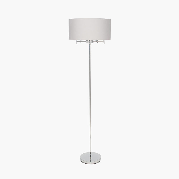 Plaza Silver 5 Light Metal Floor Lamp