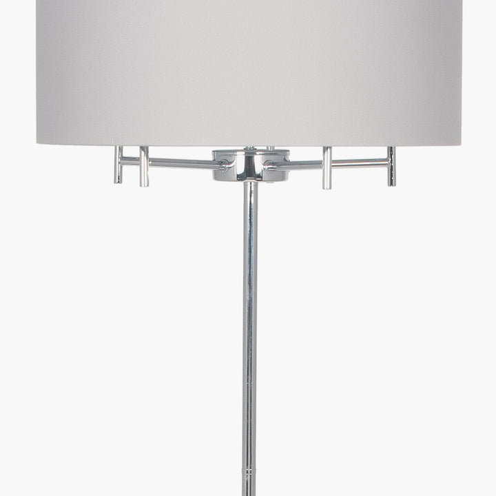 Plaza Silver 5 Light Metal Floor Lamp