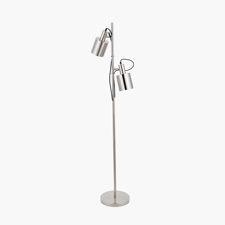 Aaron Brushed Chrome Metal Task Floor Lamp