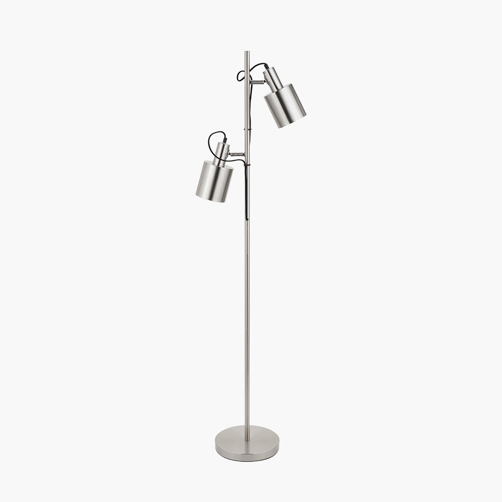 Aaron Brushed Chrome Metal Task Floor Lamp