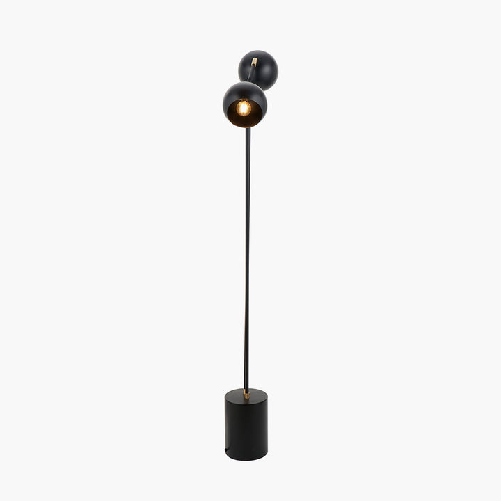 Bailey Black Metal 2 Head Floor Lamp