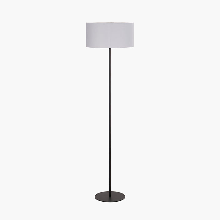 Elin Matt Black and Ivory Floor Lamp