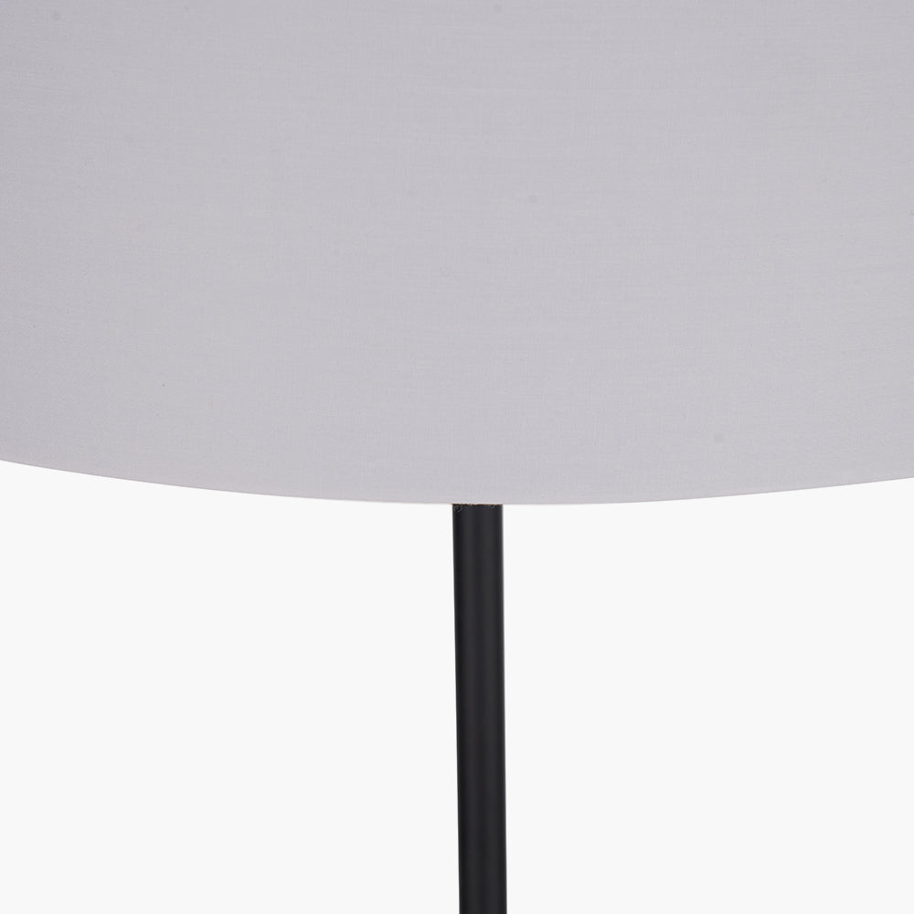 Elin Matt Black and Ivory Floor Lamp