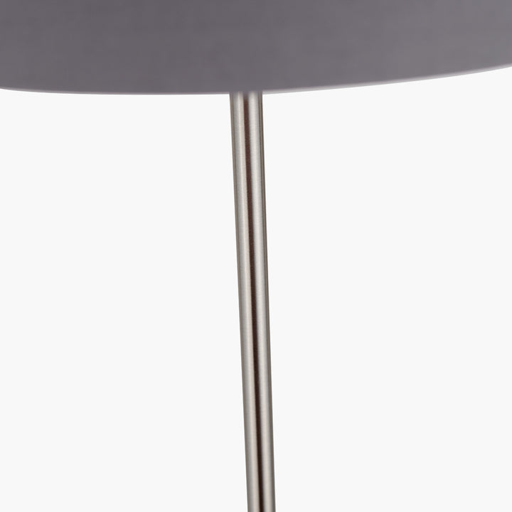 Elin Brushed Silver and Steel Grey Floor Lamp