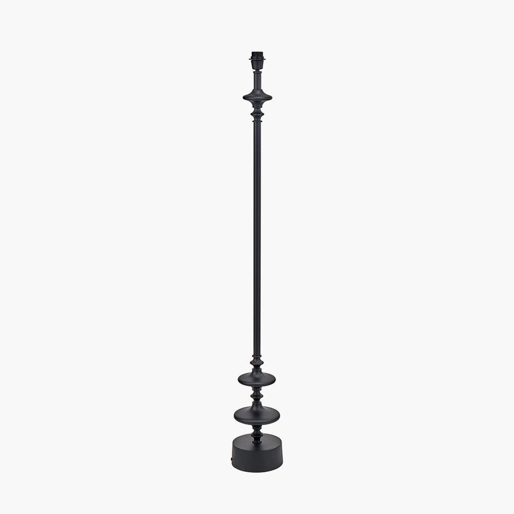 Emilio Matt Black Candlestick Floor Lamp Base