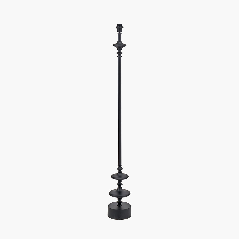 Emilio Matt Black Candlestick Floor Lamp Base