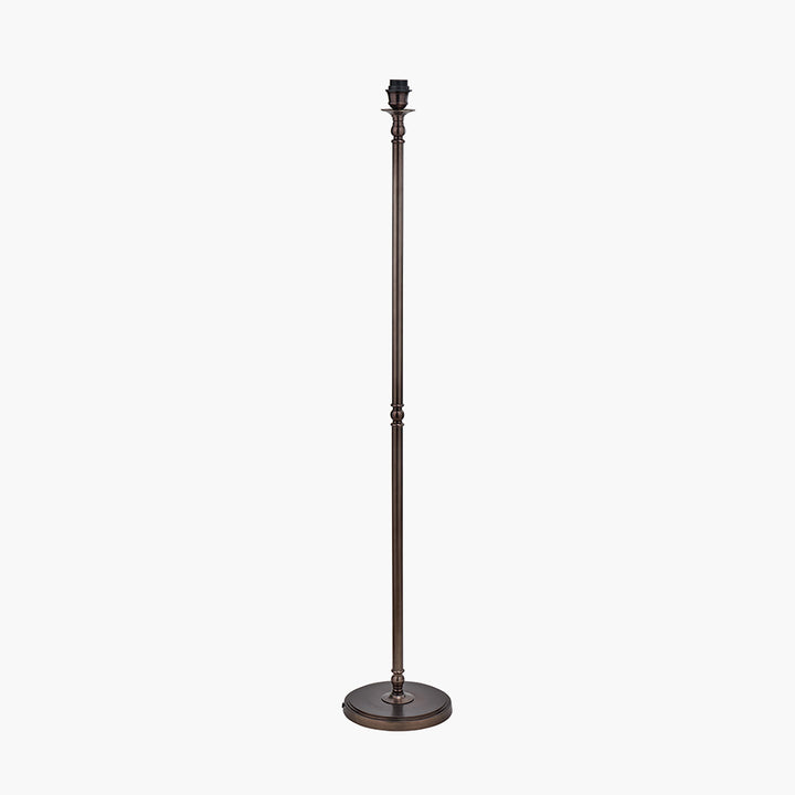 Piero Antique Bronze Metal Candlestick Floor Lamp Base