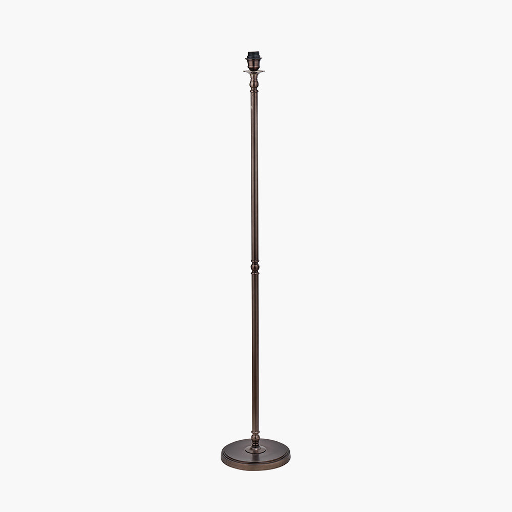 Piero Antique Bronze Metal Candlestick Floor Lamp Base