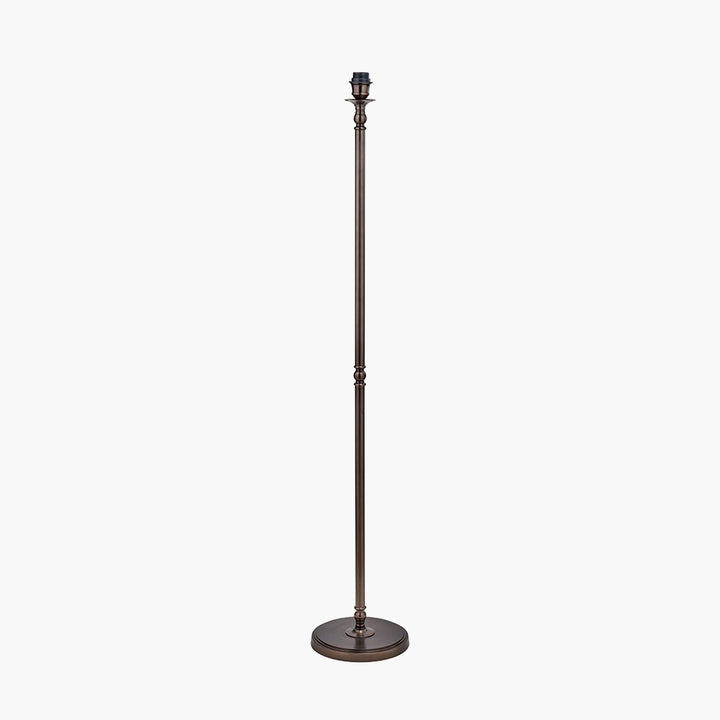 Piero Antique Bronze Metal Candlestick Floor Lamp Base