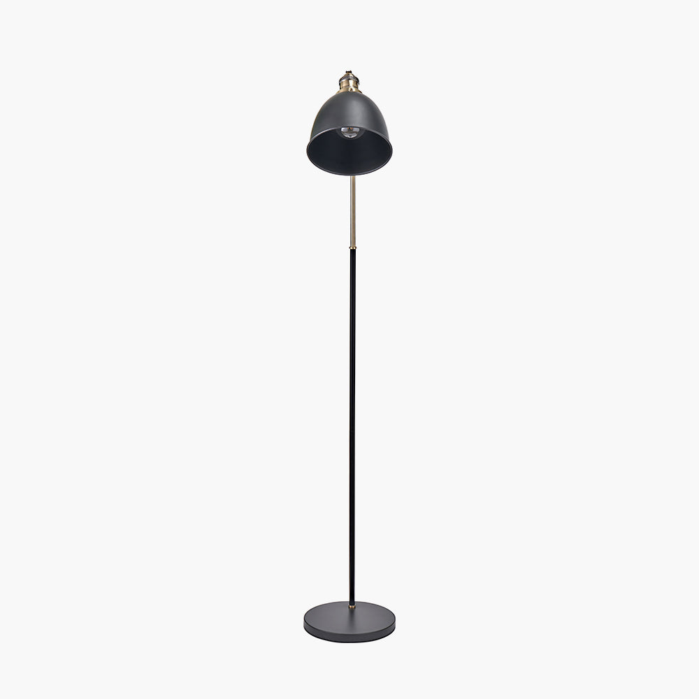 Augusto Black and Gold Task Floor Lamp