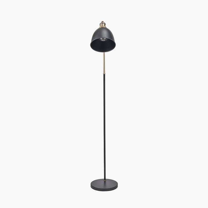 Augusto Black and Gold Task Floor Lamp