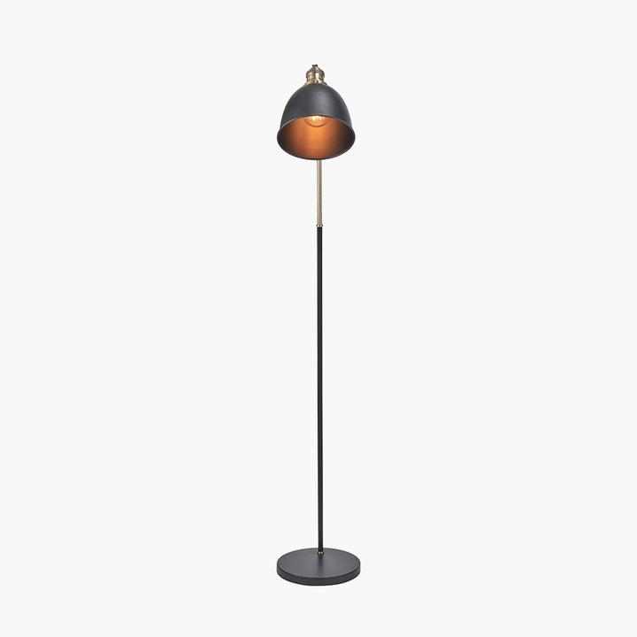 Augusto Black and Gold Task Floor Lamp