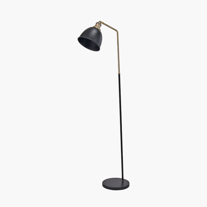 Augusto Black and Gold Task Floor Lamp