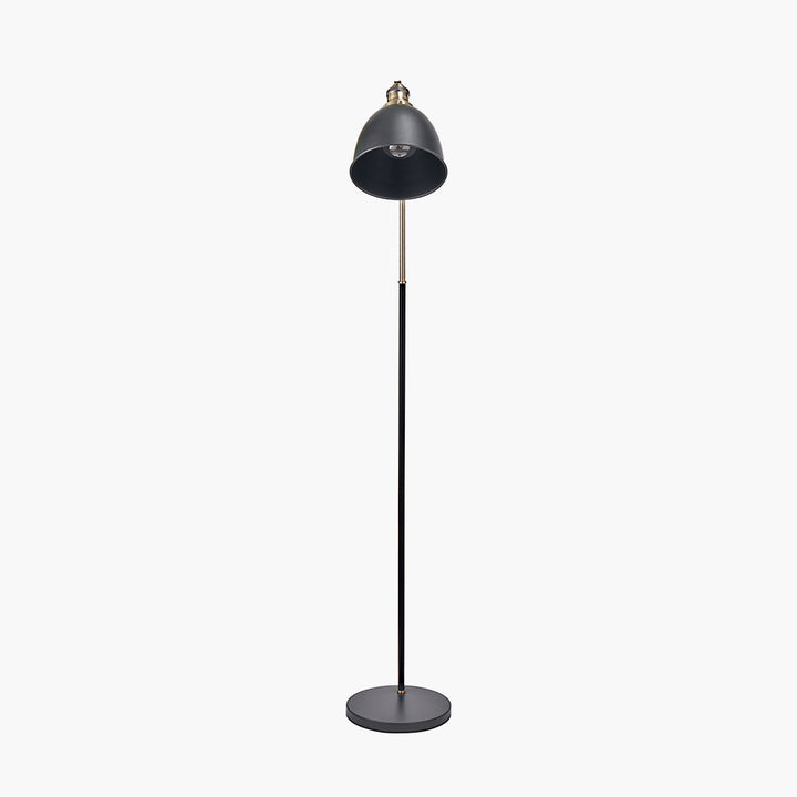 Augusto Black and Gold Task Floor Lamp