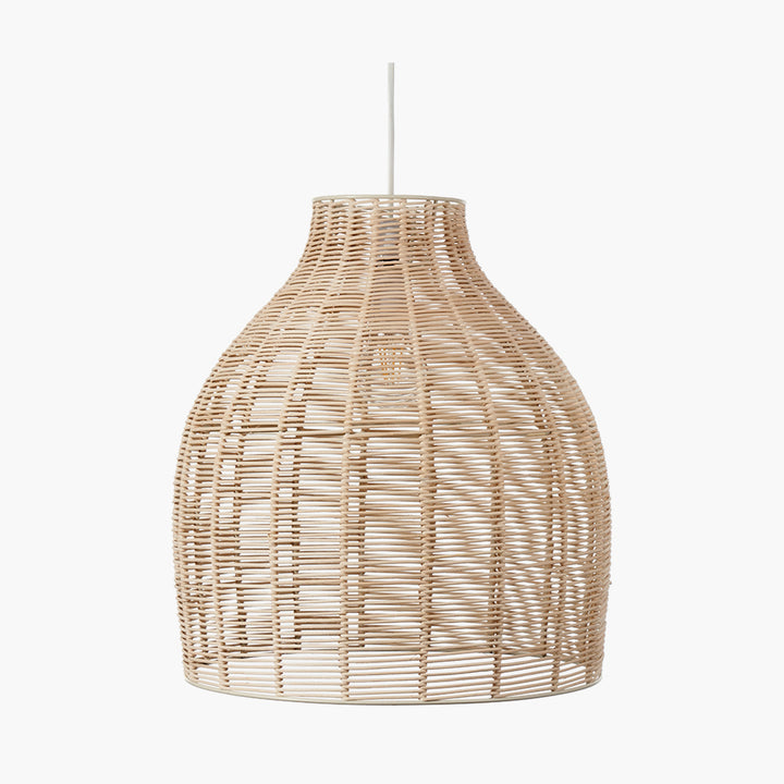 Caswell Natural Rattan Cloche Pendant