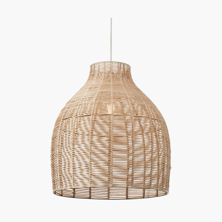 Caswell Natural Rattan Cloche Pendant