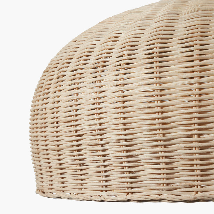 Caswell Natural Rattan Dome Pendant