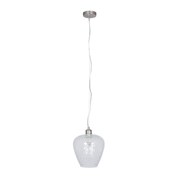 Almada Textured Clear Glass Electrified Pendant