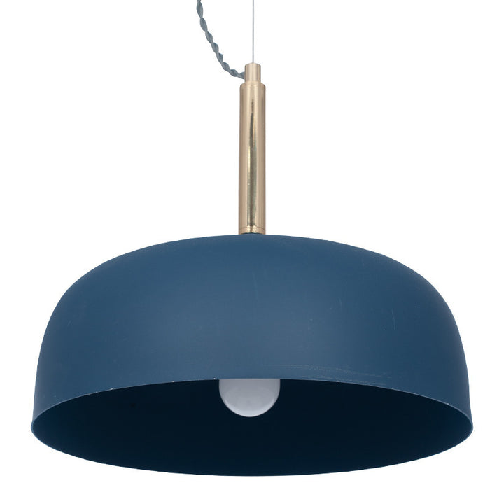 Anke Matt Indigo Domed Metal Pendant