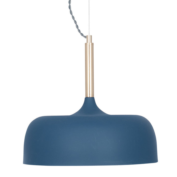 Anke Matt Indigo Domed Metal Pendant