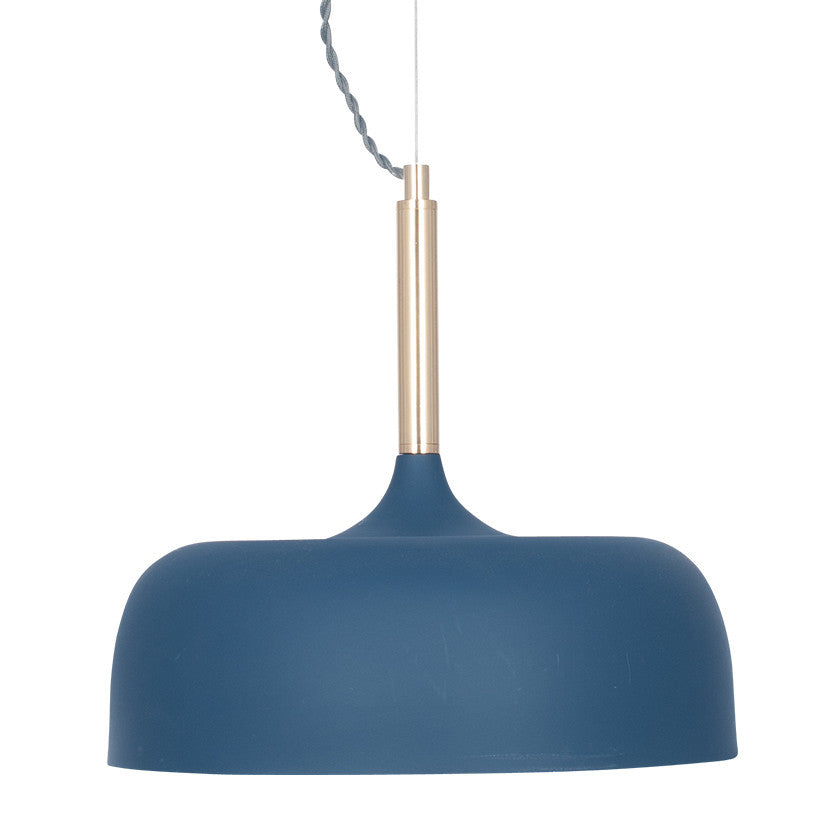 Anke Matt Indigo Domed Metal Pendant