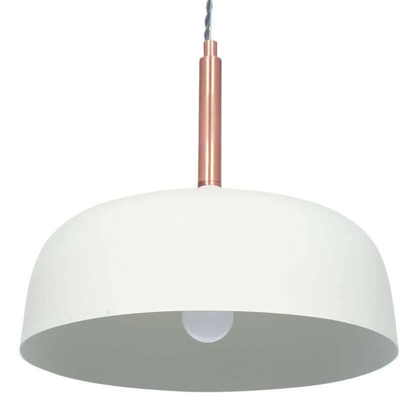 Anke Matt Cream Domed Metal Pendant