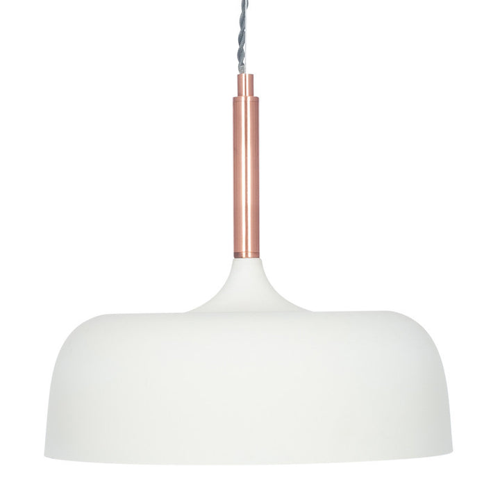 Anke Matt Cream Domed Metal Pendant