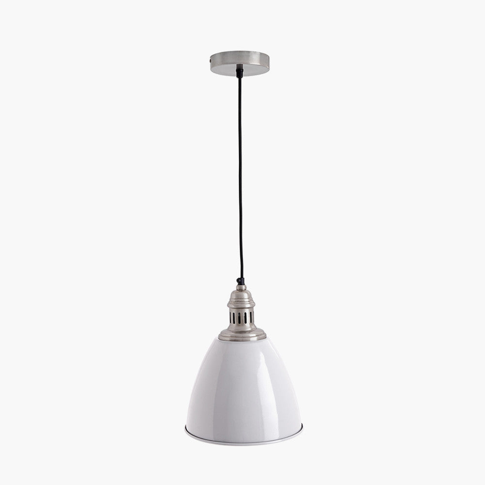 Piccolo Grey Metal Dome Pendant Shade Only