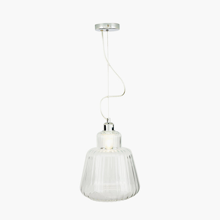 Porto Clear Optic Glass Tapered Pendant