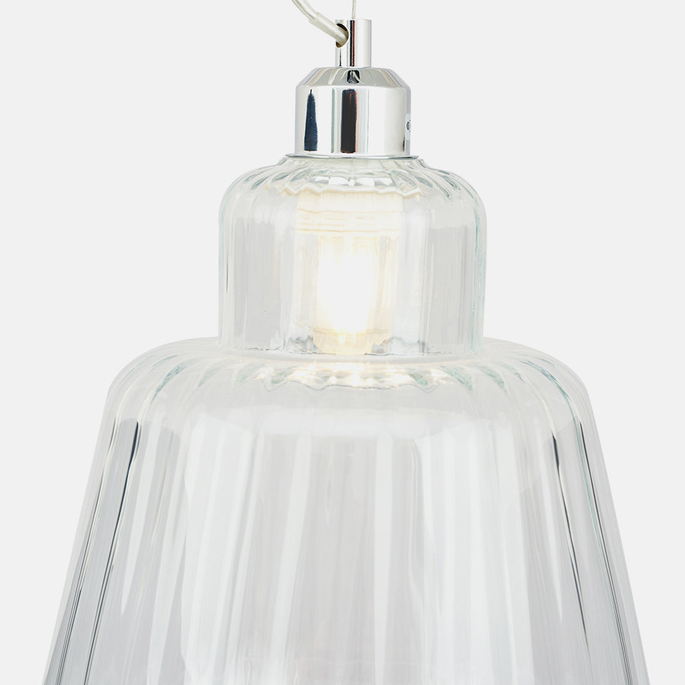 Porto Clear Optic Glass Tapered Pendant