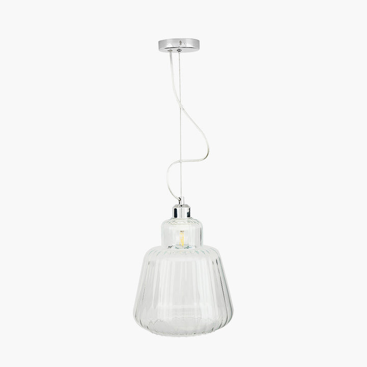 Porto Clear Optic Glass Tapered Pendant