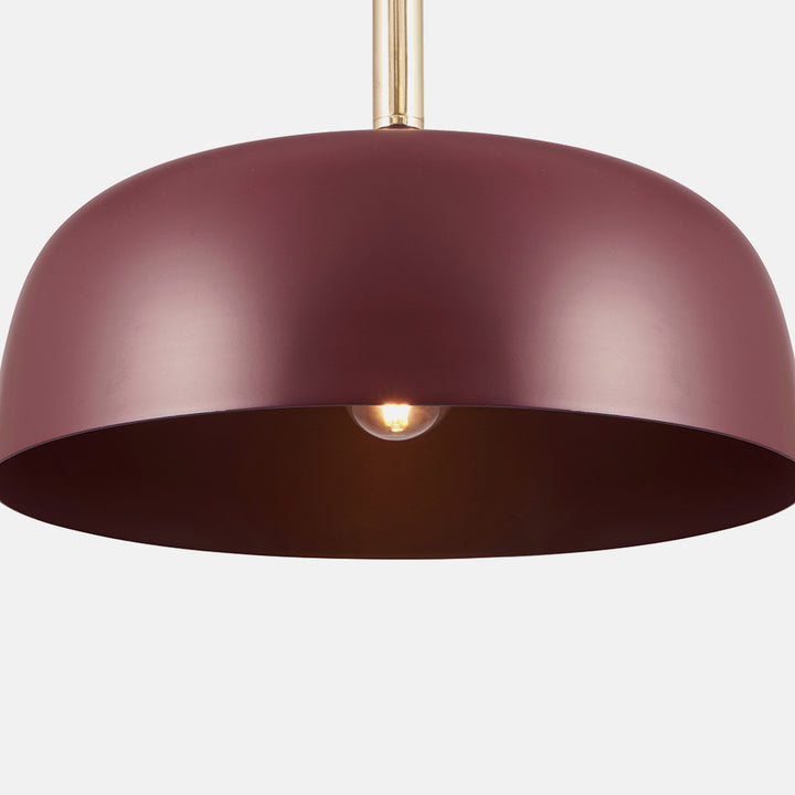 Anke Matt Mulberry Domed Metal Pendant