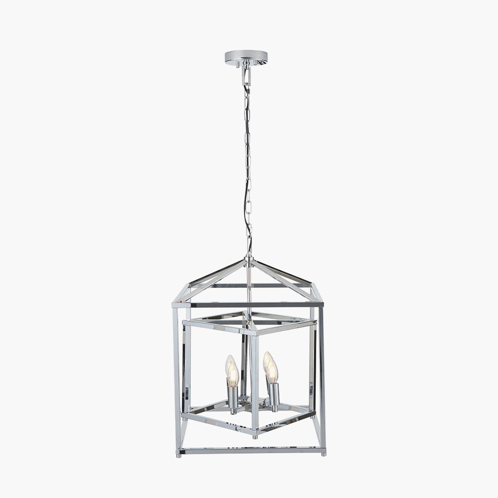 Anis Nickel Metal 4 Light Cube Pendant