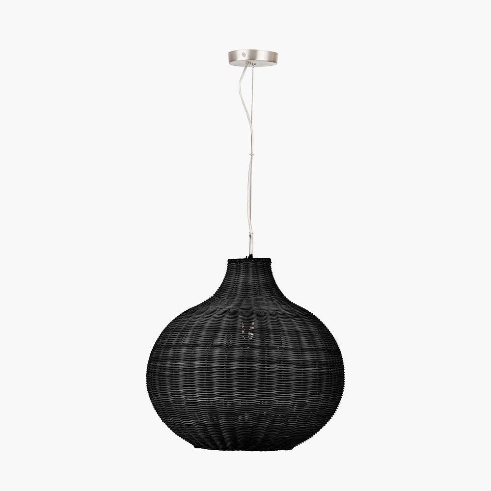 Allona Black Rattan Pendant