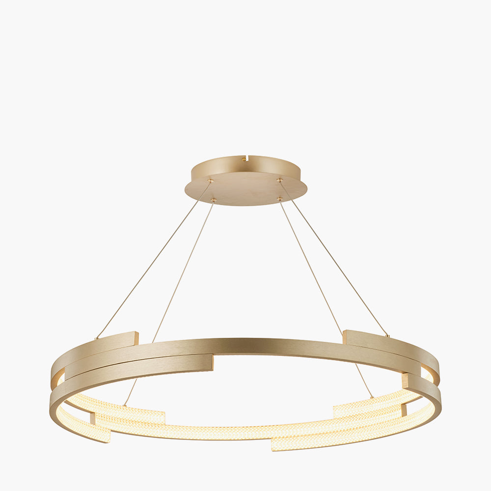 Sienna Gold Metal LED Ring Pendant