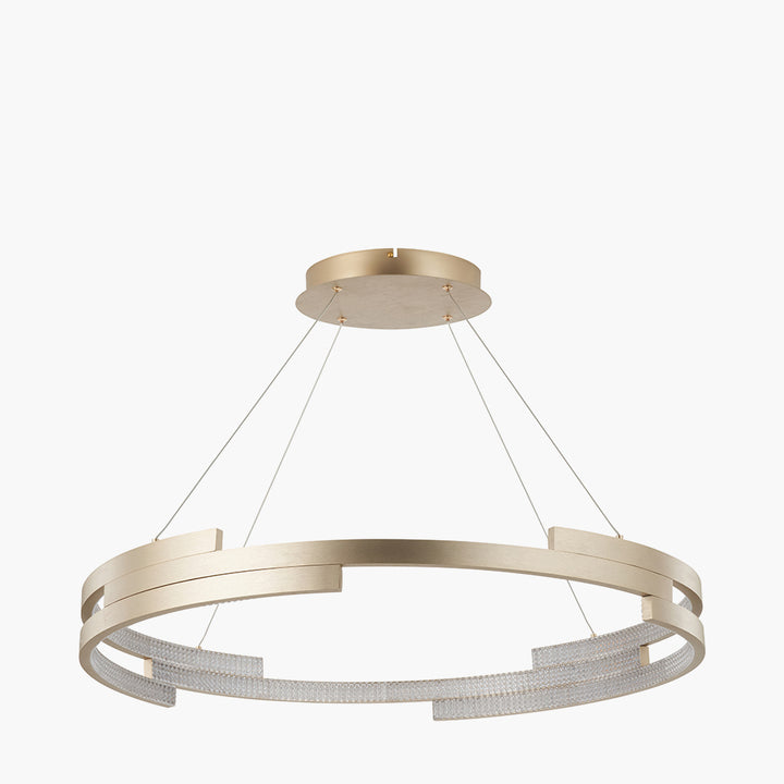 Sienna Gold Metal LED Ring Pendant