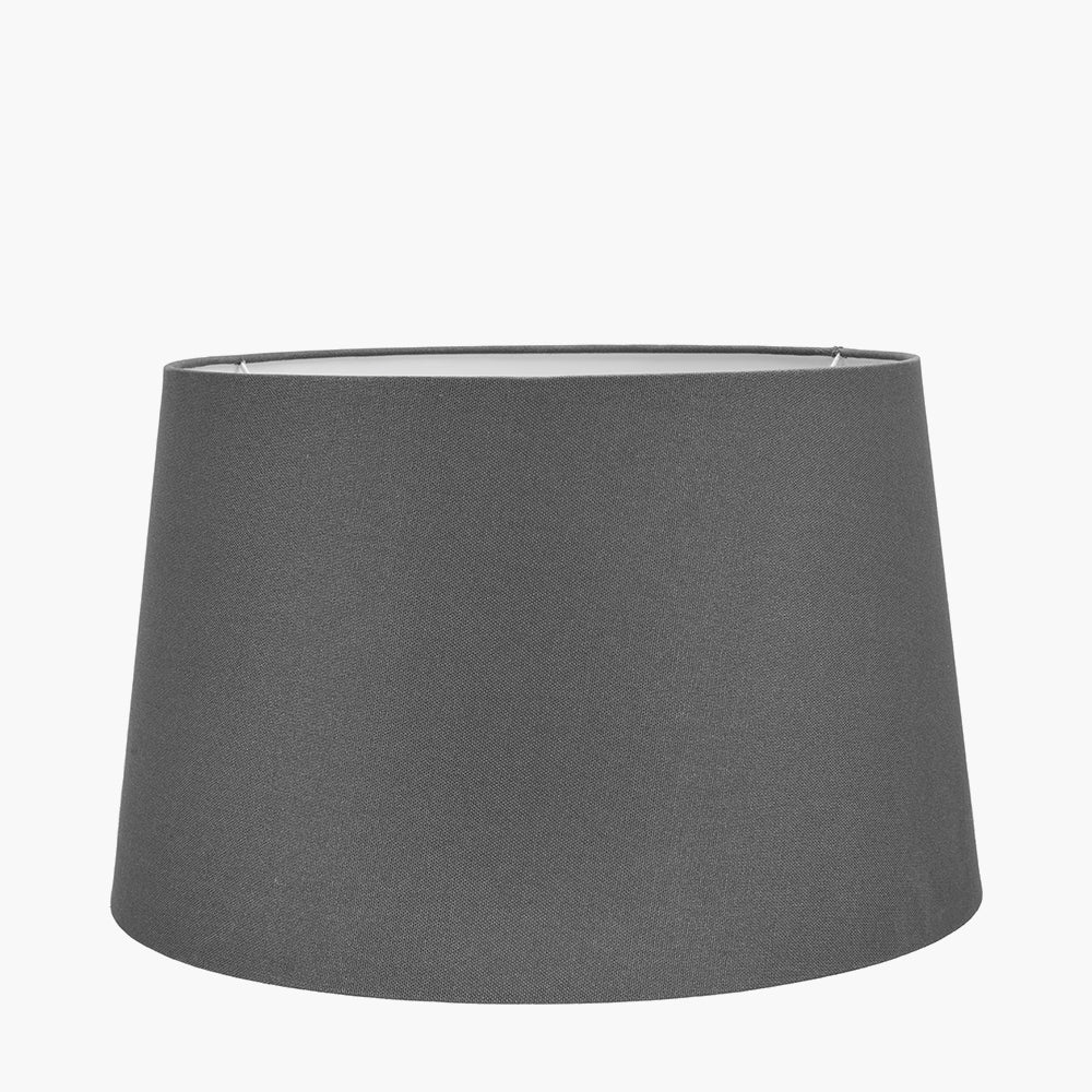 Winston 25cm Grey Handloom Tapered Cylinder Shade