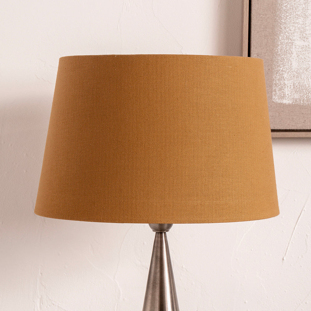 Winston 25cm Mustard Handloom Tapered Cylinder Shade