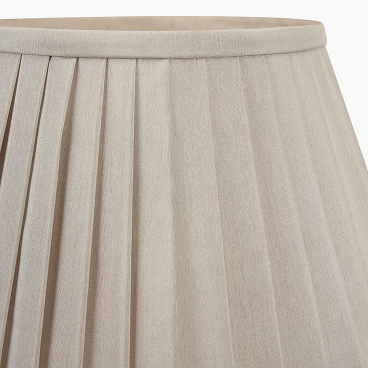 Lyndon 30cm Taupe Poly Cotton Knife Pleat Shade