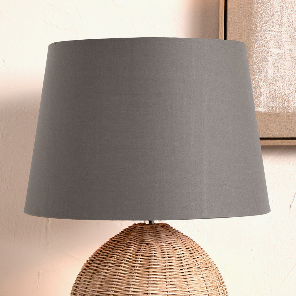 Adelaide 30cm Steel Grey Tapered Poly Cotton Shade