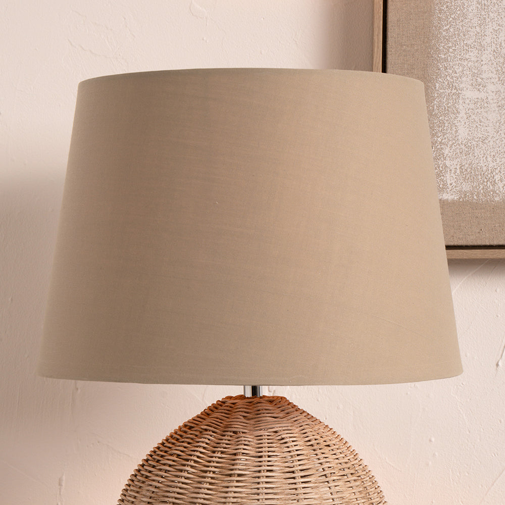 Adelaide 35cm Taupe Tapered Poly Cotton Shade