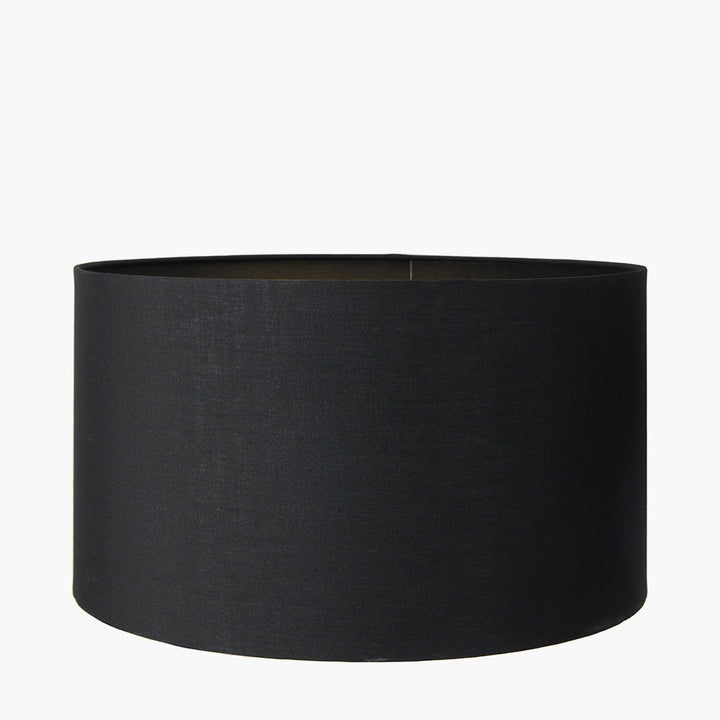 Harry 25cm Black Poly Cotton Cylinder Drum Shade