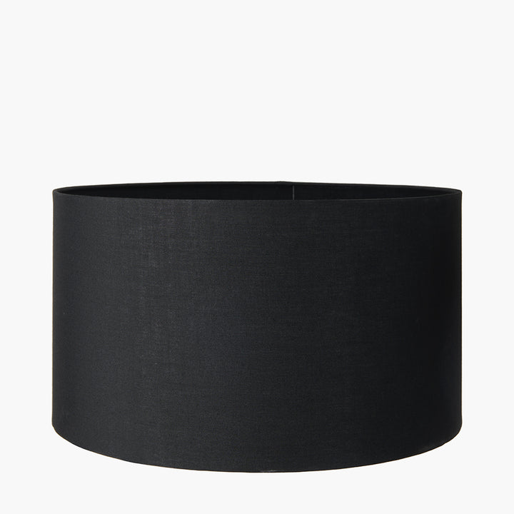 Harry 25cm Black Poly Cotton Cylinder Drum Shade