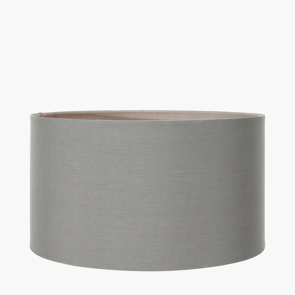 Harry 45cm Steel Grey Poly Cotton Cylinder Shade