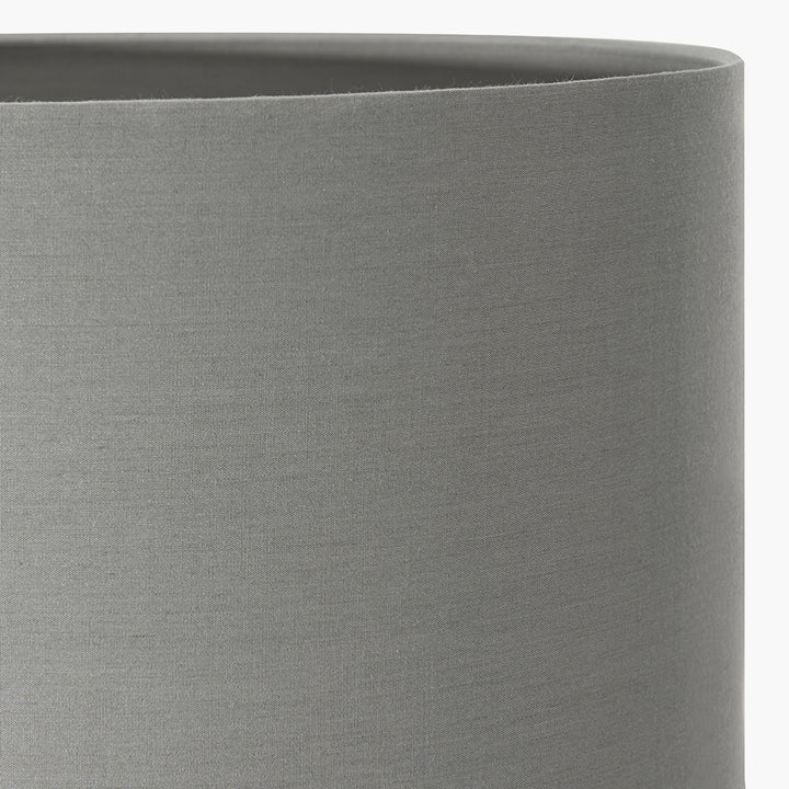 Harry 45cm Steel Grey Poly Cotton Cylinder Shade