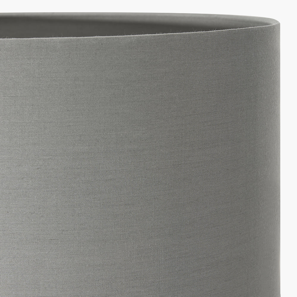 Harry 30cm Steel Grey Poly Cotton Cylinder Shade